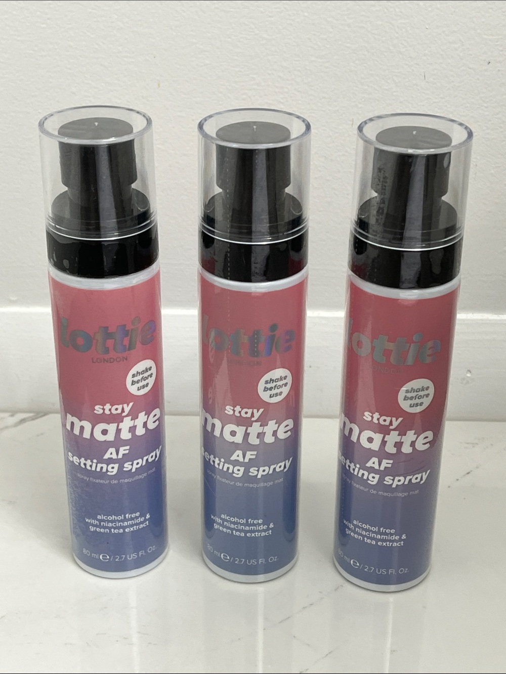 Lottie London stay matte AF setting spray lot of 3